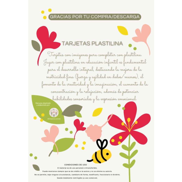 TARJETAS PLASTILINA PRIMAVERA
