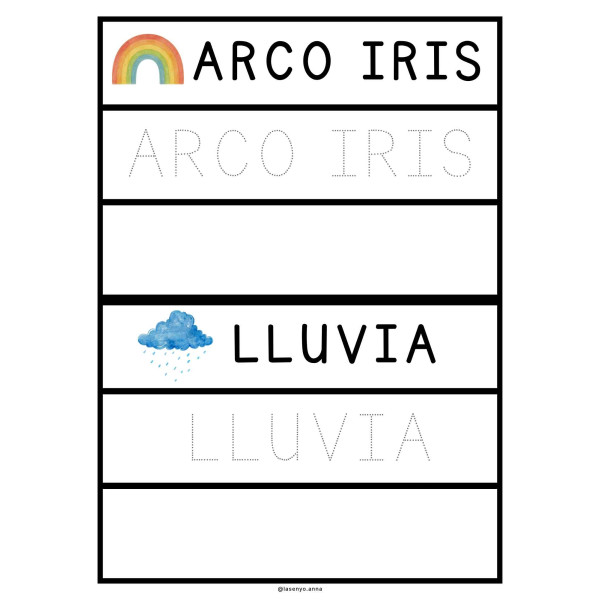 TARJETAS VOCABULARIO PRIMAVERA