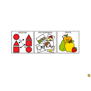 Asociar imagen pictograma frutas