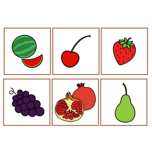 Associar imatge-pictograma fruites
