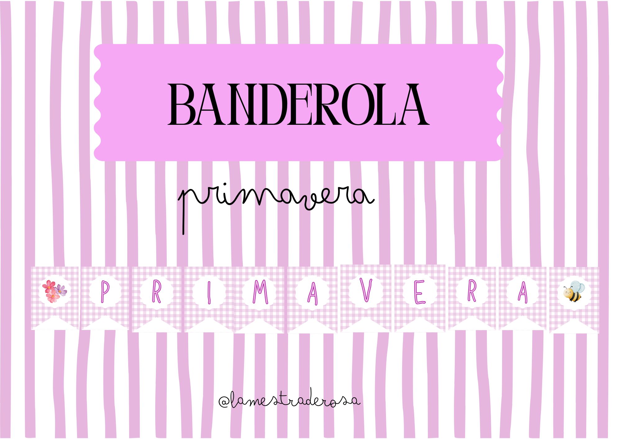 Banderola decorativa primavera