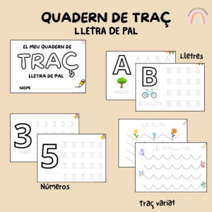 Quadern de traç i cal·ligrafia: Lletra de pal