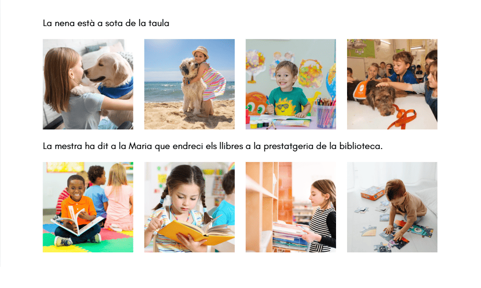 Targetes de comprensió oral