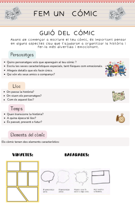 BASE D'ORIENTACIÓ PER FER UN COMIC