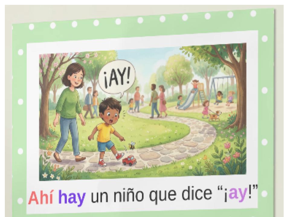 Recurso ortográfico: ahí/hay/¡ay!