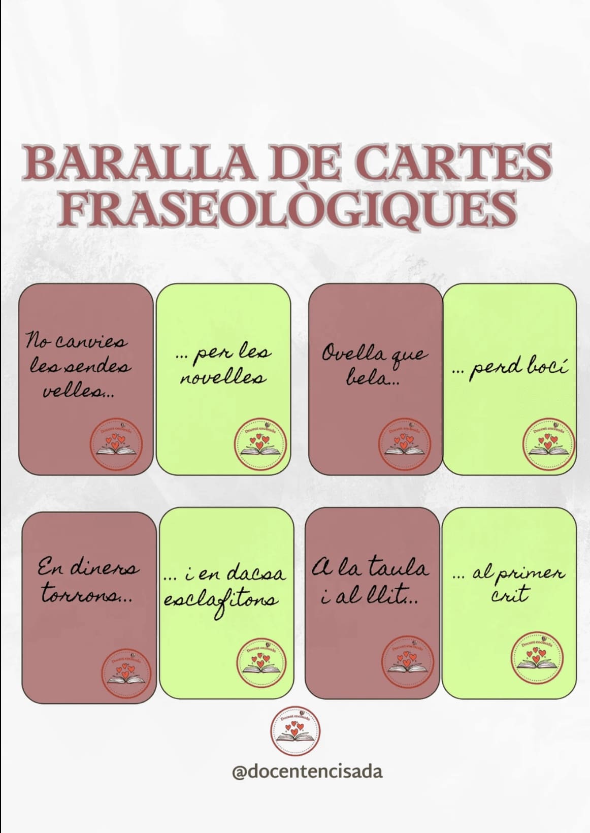 Baralla de cartes fraseològiques