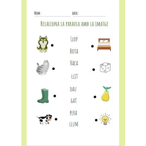 Relacionar imatge i paraula.