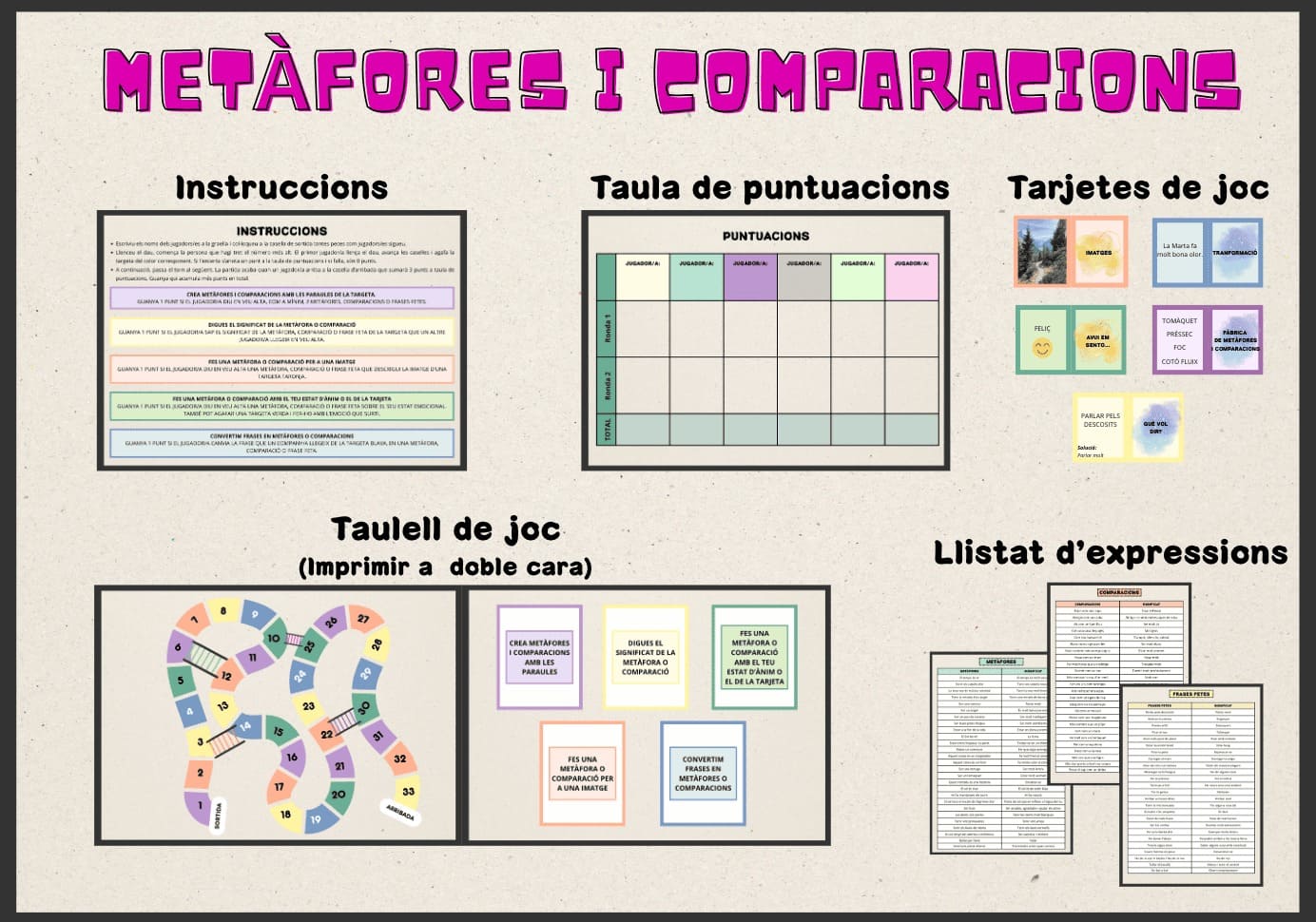 JOC: metàfores, comparacions i frases fetes