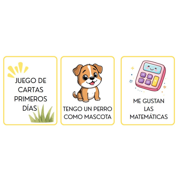 Juego de cartas para inicio de curso