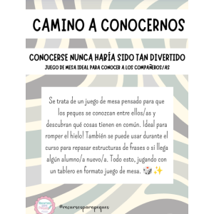 Camino a conocernos CASTELLANO