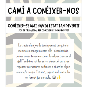 camí a conèixer-nos CATALÀ