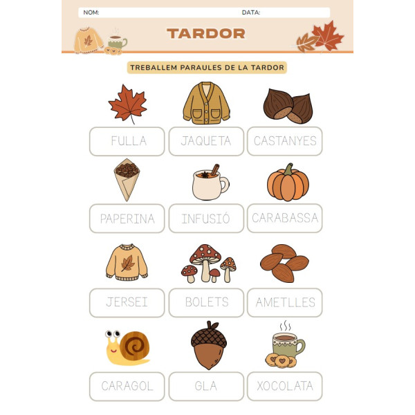 Fitxa de la tardor