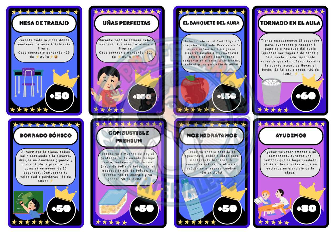Gamificación en el Aula: ¡Farmea tu Cerebro! • Pack de Registro + 16 Tarjetas de Retos (Hábitos y Lengua)