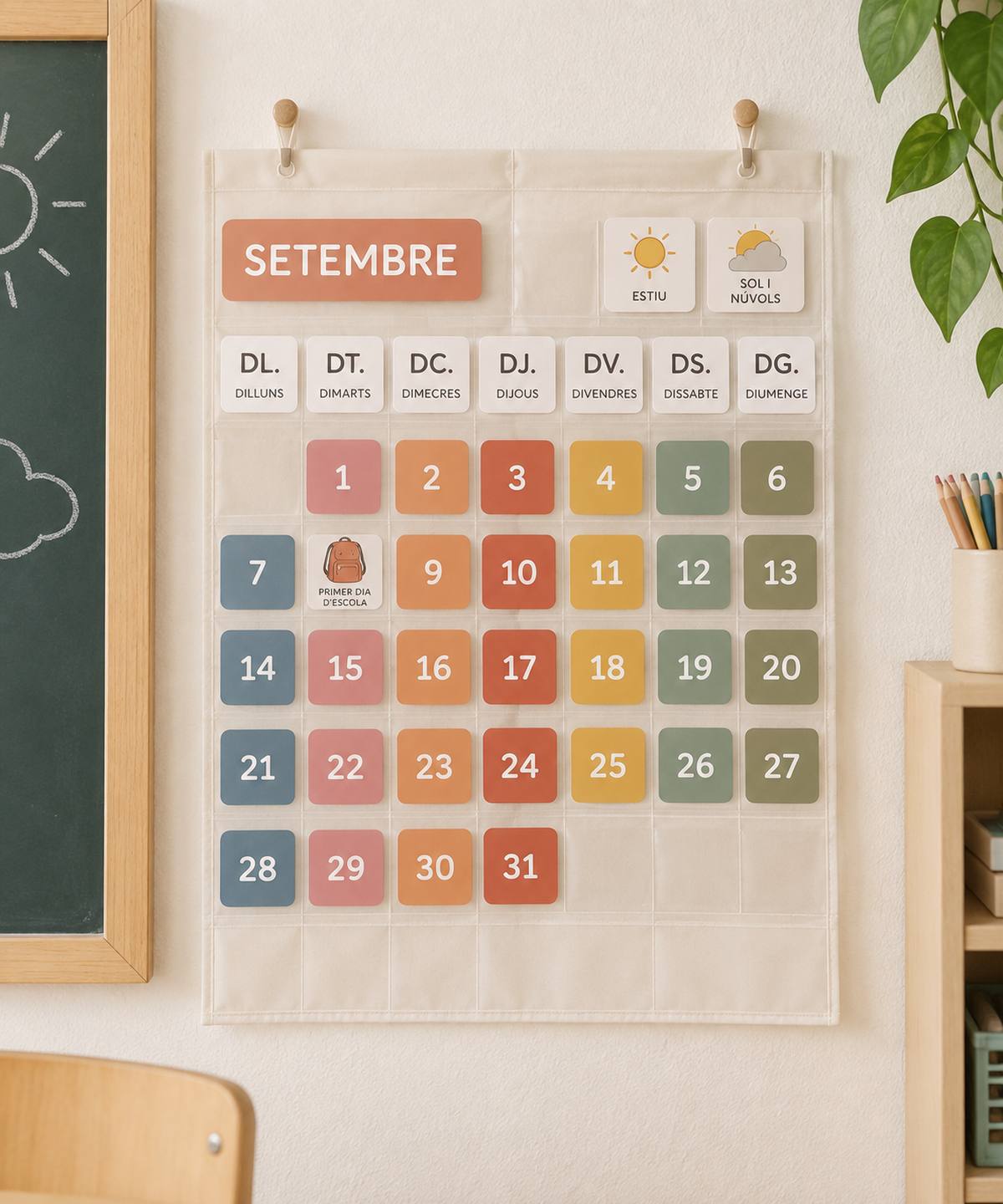 Calendario visual de aula