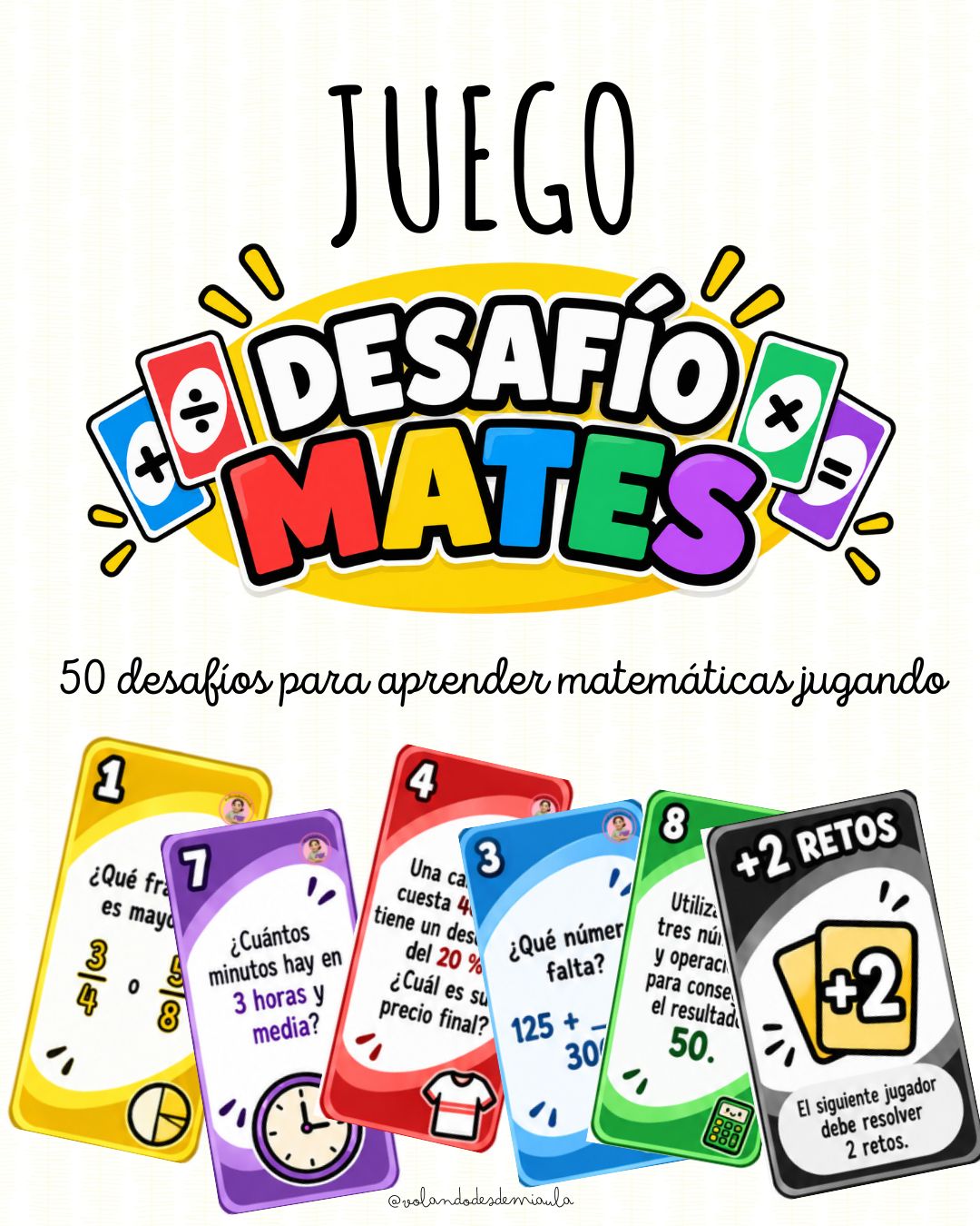 DESAFÍO MATES juego para trabajar COMPETENCIA MATEMÁTICA